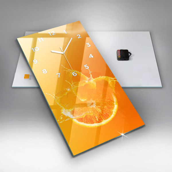 Vertikale Uhr Orange