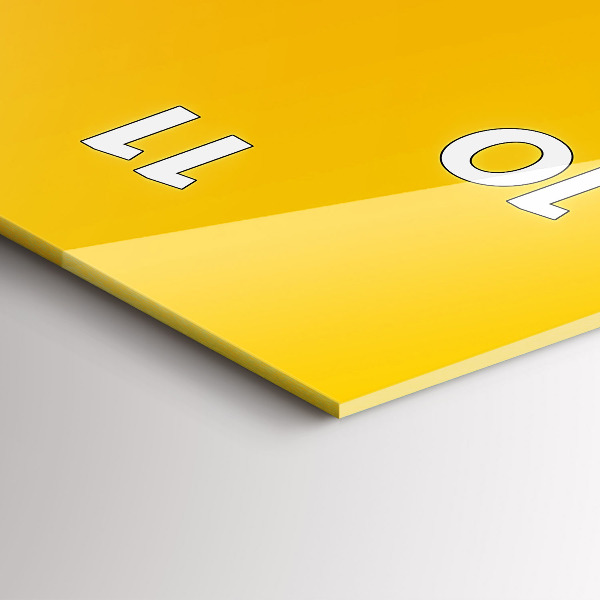 Vertikale Uhr Orange