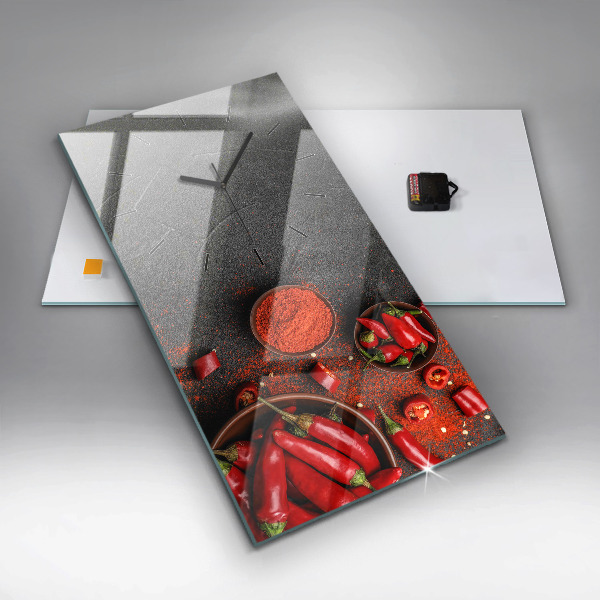 Vertikale Uhr Rote Paprika