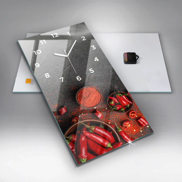Vertikale Uhr Rote Paprika