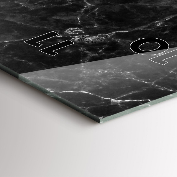 Vertikale Uhr Dunkler Marmor