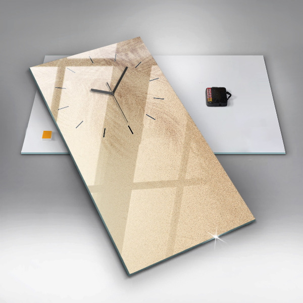 Vertikale Uhr mit motiv Goldfarbene Abstraktion