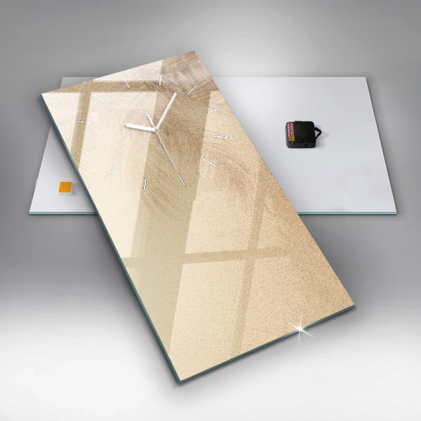 Vertikale Uhr mit motiv Goldfarbene Abstraktion