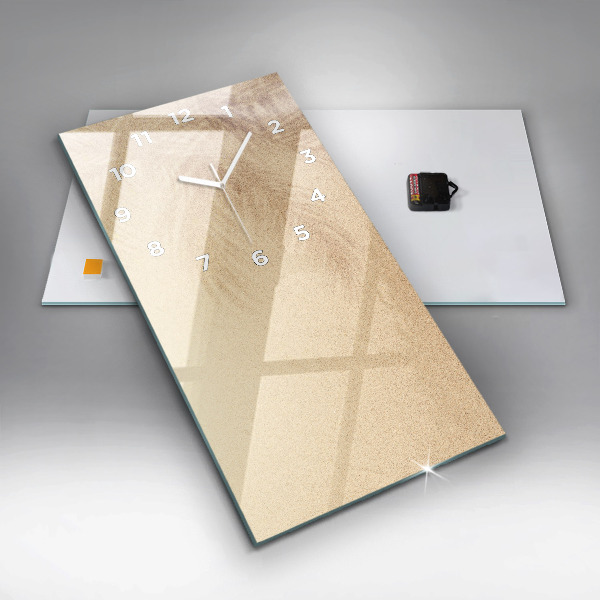 Vertikale Uhr mit motiv Goldfarbene Abstraktion