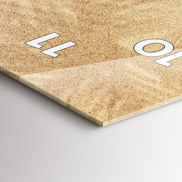 Vertikale Uhr mit motiv Goldfarbene Abstraktion