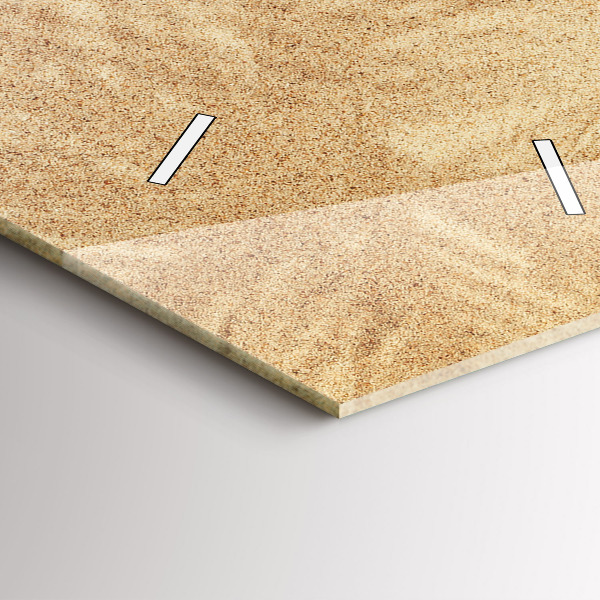 Vertikale Uhr mit motiv Goldfarbene Abstraktion