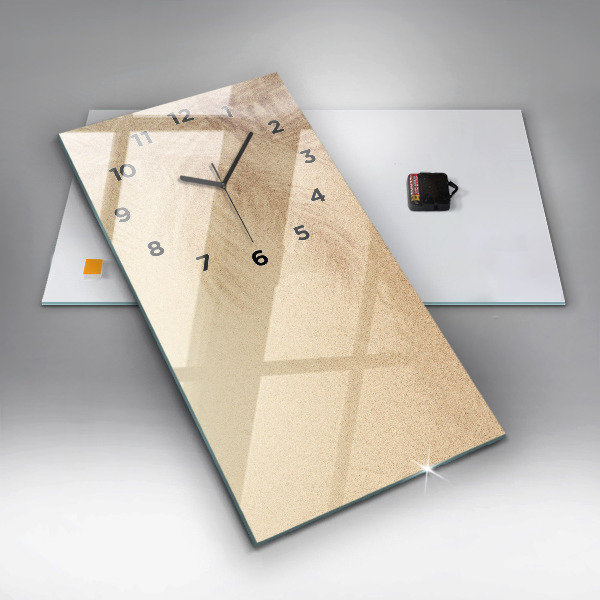 Vertikale Uhr mit motiv Goldfarbene Abstraktion