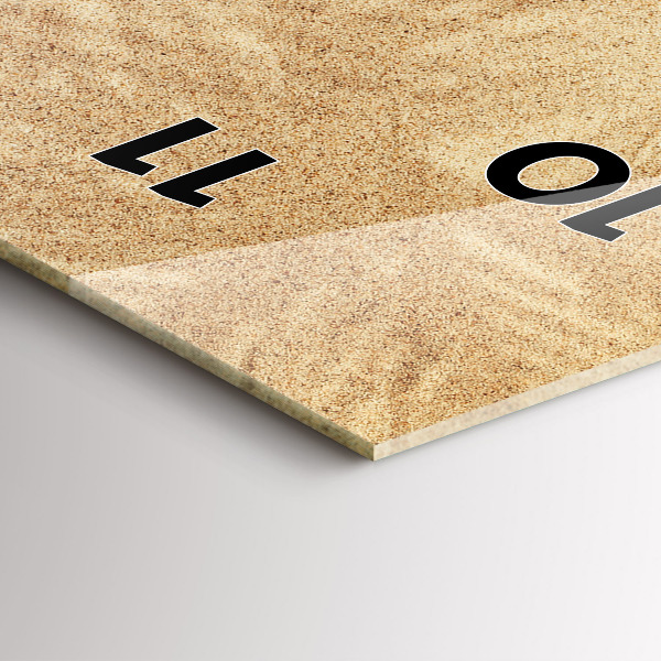 Vertikale Uhr mit motiv Goldfarbene Abstraktion