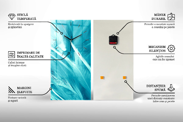 Vertikale Uhr mit motiv Pastell abstrakt
