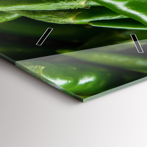 Vertikale Uhr mit motiv Grüner Pfeffer