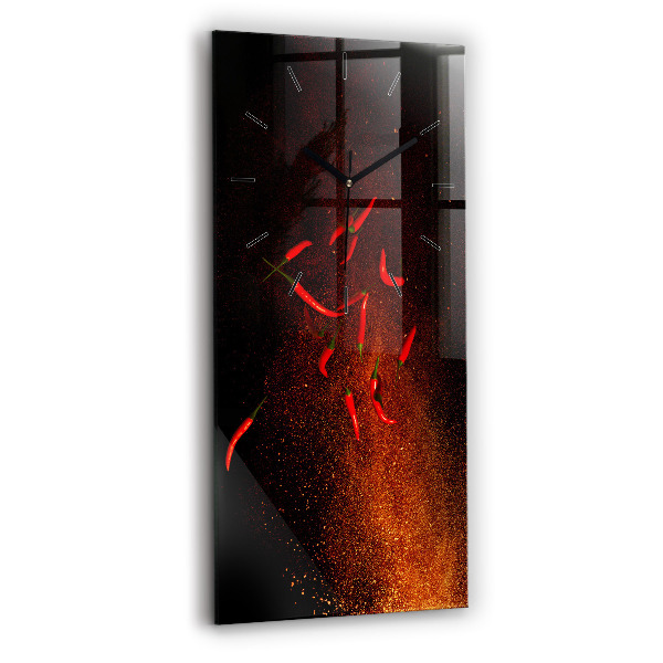 Vertikale Uhr mit motiv Chili-Schoten