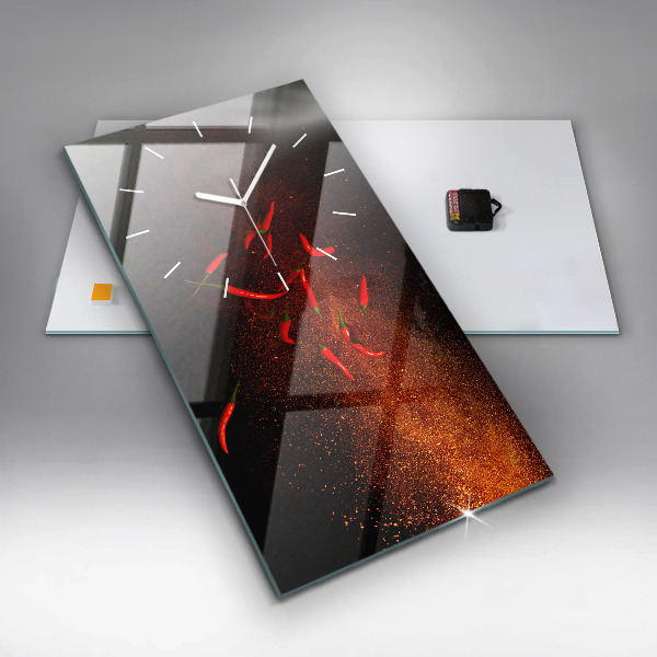 Vertikale Uhr mit motiv Chili-Schoten