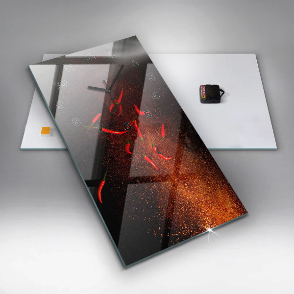 Vertikale Uhr mit motiv Chili-Schoten