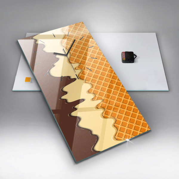 Vertikale Uhr Waffel und Eiscreme