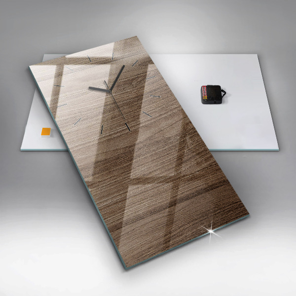 Vertikale Uhr mit motiv Dunkles Holz