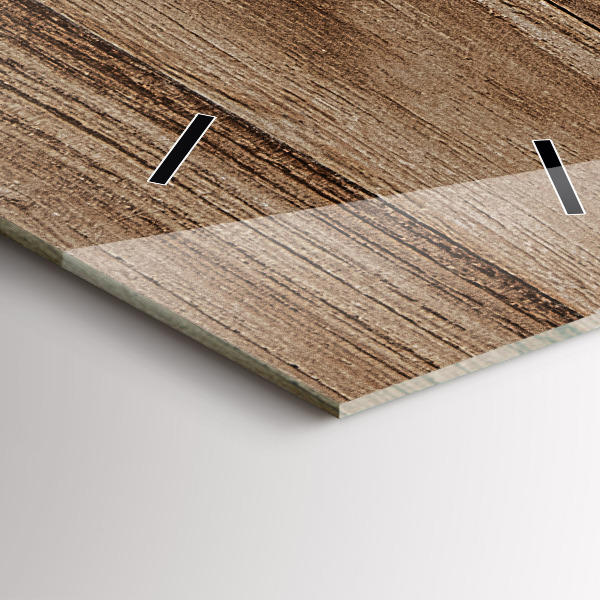 Vertikale Uhr mit motiv Dunkles Holz