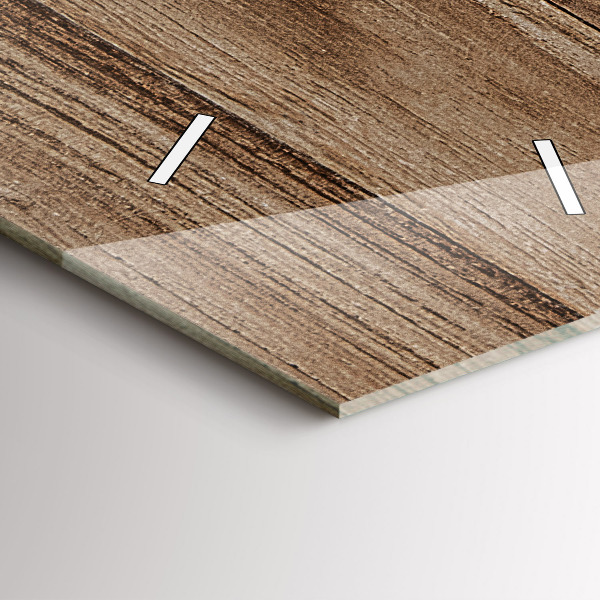 Vertikale Uhr mit motiv Dunkles Holz