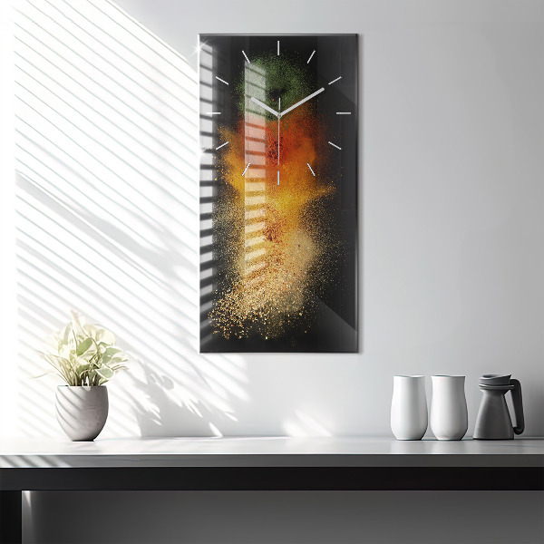 Vertikale Uhr mit motiv Verstreute Gewürze