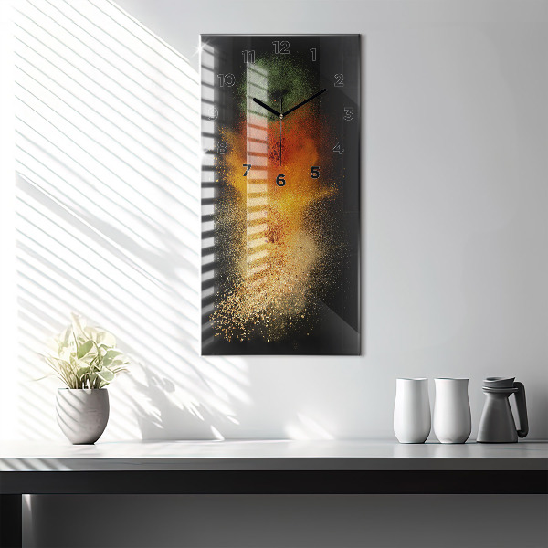 Vertikale Uhr mit motiv Verstreute Gewürze