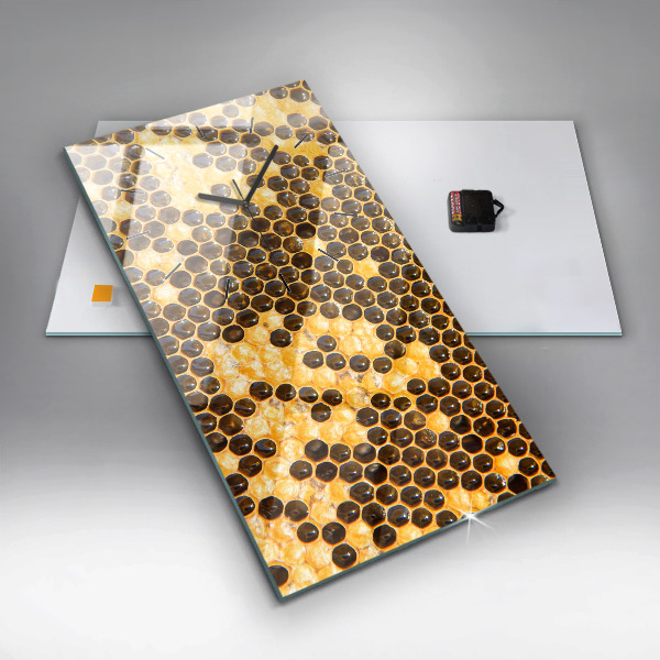 Vertikale Uhr mit motiv Honigwabe