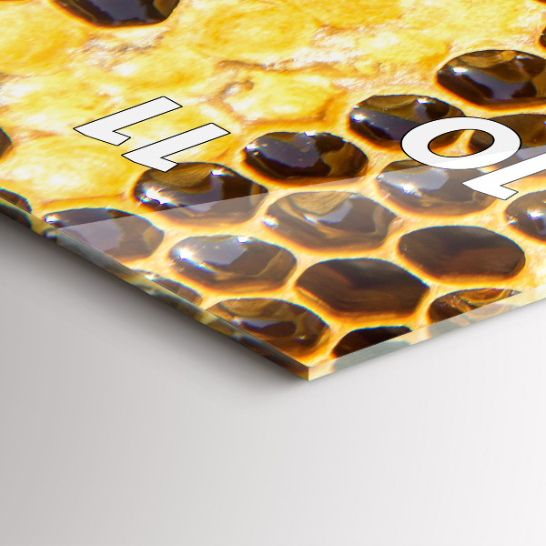 Vertikale Uhr mit motiv Honigwabe