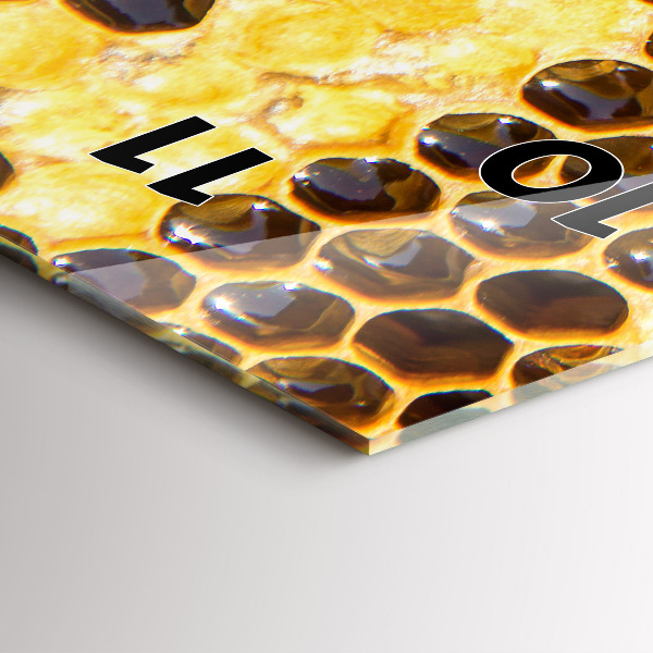 Vertikale Uhr mit motiv Honigwabe