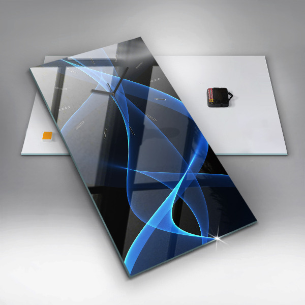 Vertikale Uhr Blaue Linien