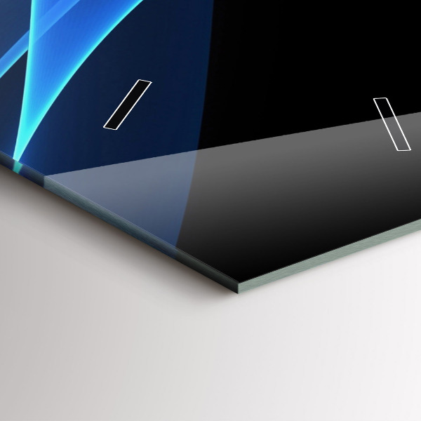 Vertikale Uhr Blaue Linien