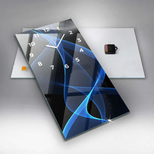 Vertikale Uhr Blaue Linien