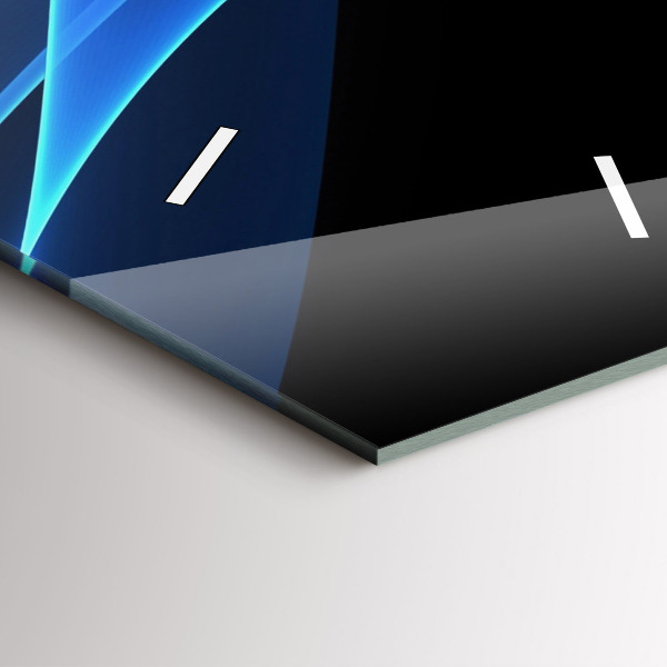 Vertikale Uhr Blaue Linien