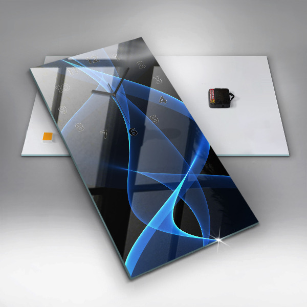 Vertikale Uhr Blaue Linien