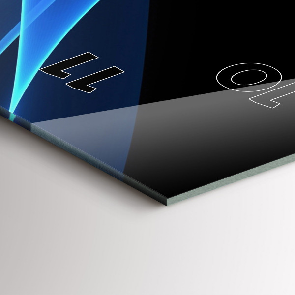 Vertikale Uhr Blaue Linien