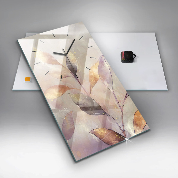 Vertikale Uhr mit motiv Abstrakte Boho-Blätter