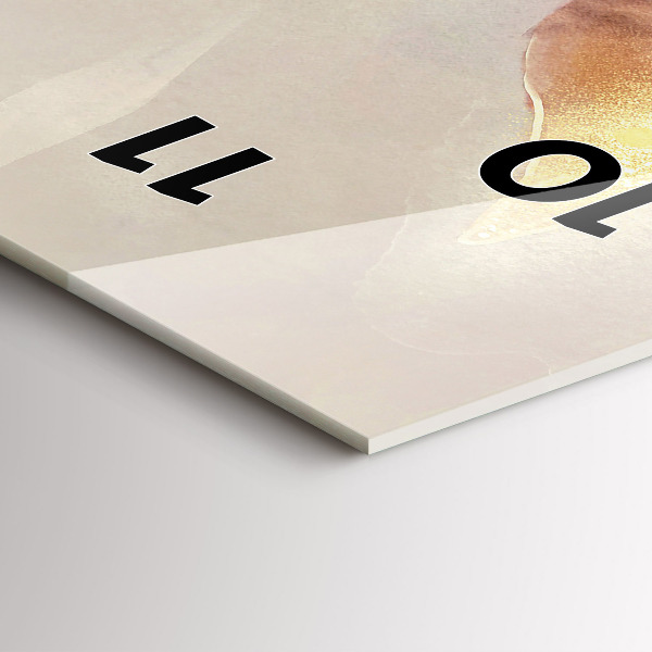 Vertikale Uhr mit motiv Abstrakte Boho-Blätter