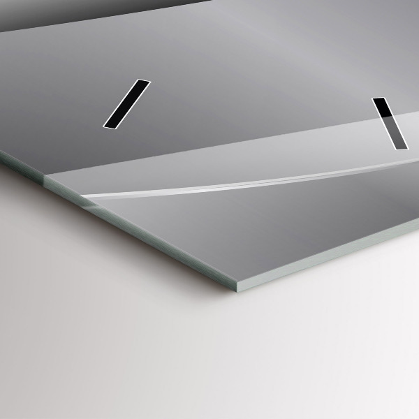 Vertikale Uhr mit motiv Silberne Abstraktion