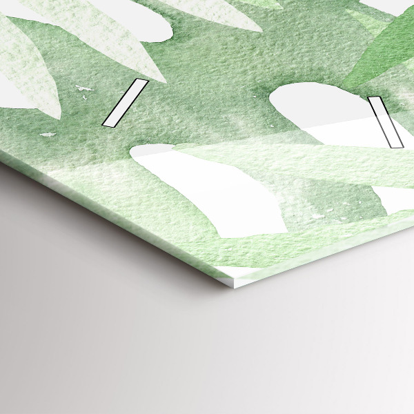 Vertikale Uhr mit motiv Grüne Blätter