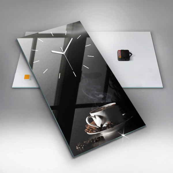 Vertikale Uhr mit motiv Kaffeetasse