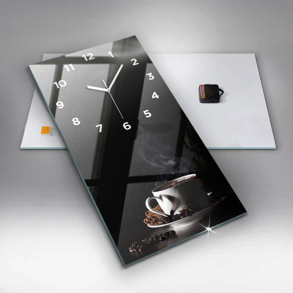 Vertikale Uhr mit motiv Kaffeetasse