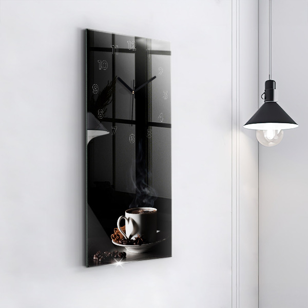 Vertikale Uhr mit motiv Kaffeetasse