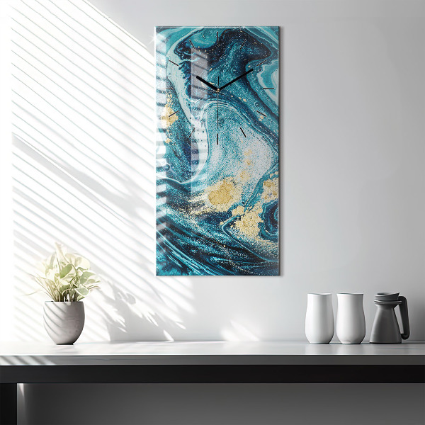 Vertikale Uhr Abstrakter Marmor