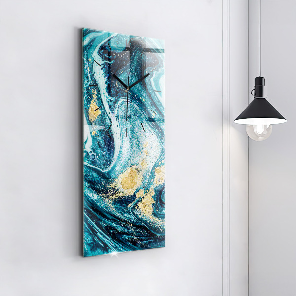 Vertikale Uhr Abstrakter Marmor