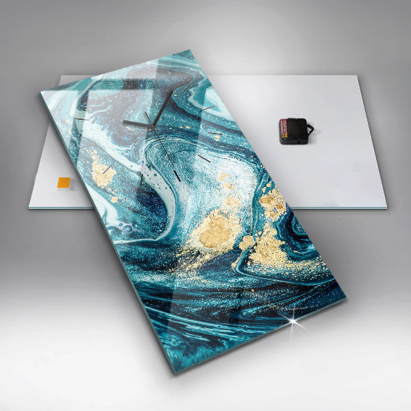 Vertikale Uhr Abstrakter Marmor