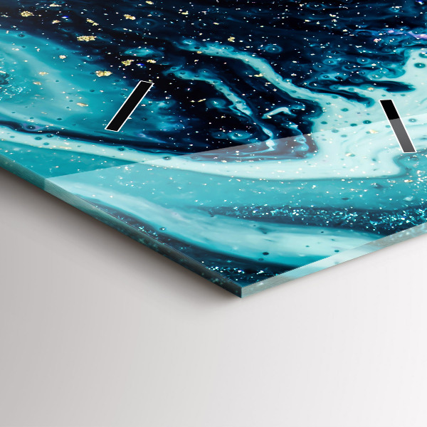 Vertikale Uhr Abstrakter Marmor