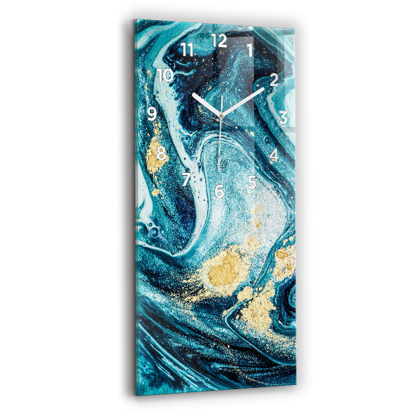 Vertikale Uhr Abstrakter Marmor