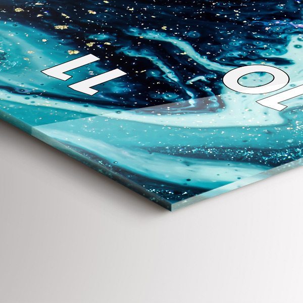 Vertikale Uhr Abstrakter Marmor