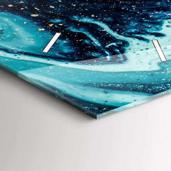 Vertikale Uhr Abstrakter Marmor