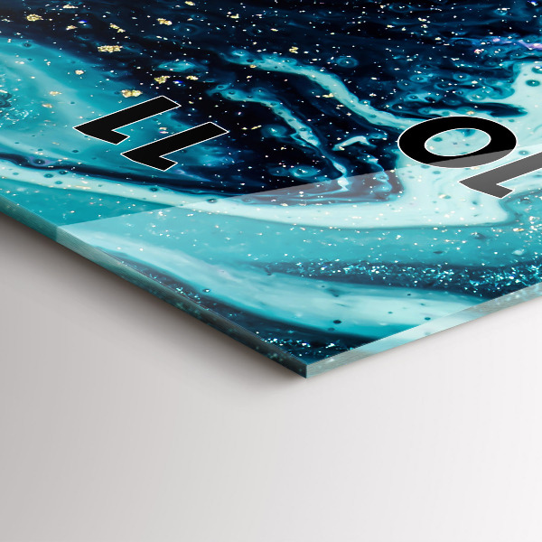 Vertikale Uhr Abstrakter Marmor