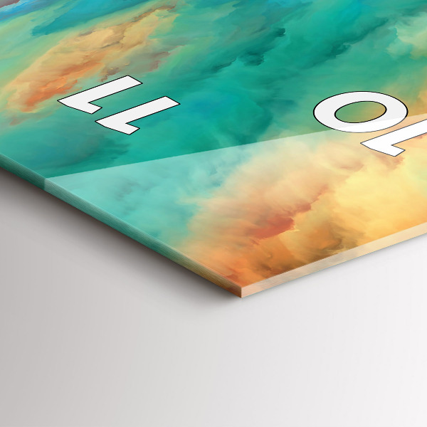 Vertikale Uhr mit motiv Abstrakte Landschaft