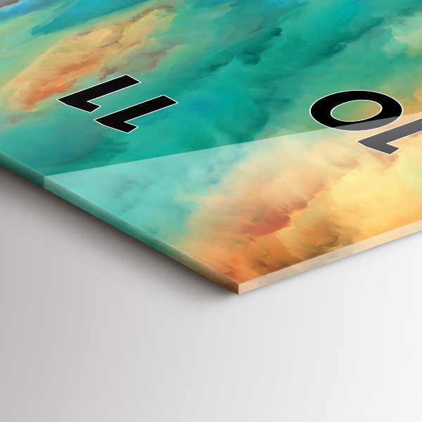 Vertikale Uhr mit motiv Abstrakte Landschaft