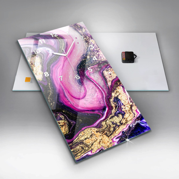 Vertikale Uhr mit motiv Abstrakte Murmel